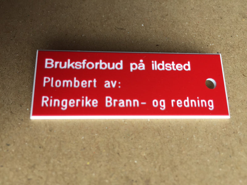 Skilt m/tekst 30 stk. Bruksforbud på ildsted