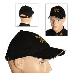 Caps, sort, med brodert faglogo, one size