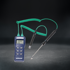 Digitaltermometer Wöhler DT310, termometer, blå, grønn ledning